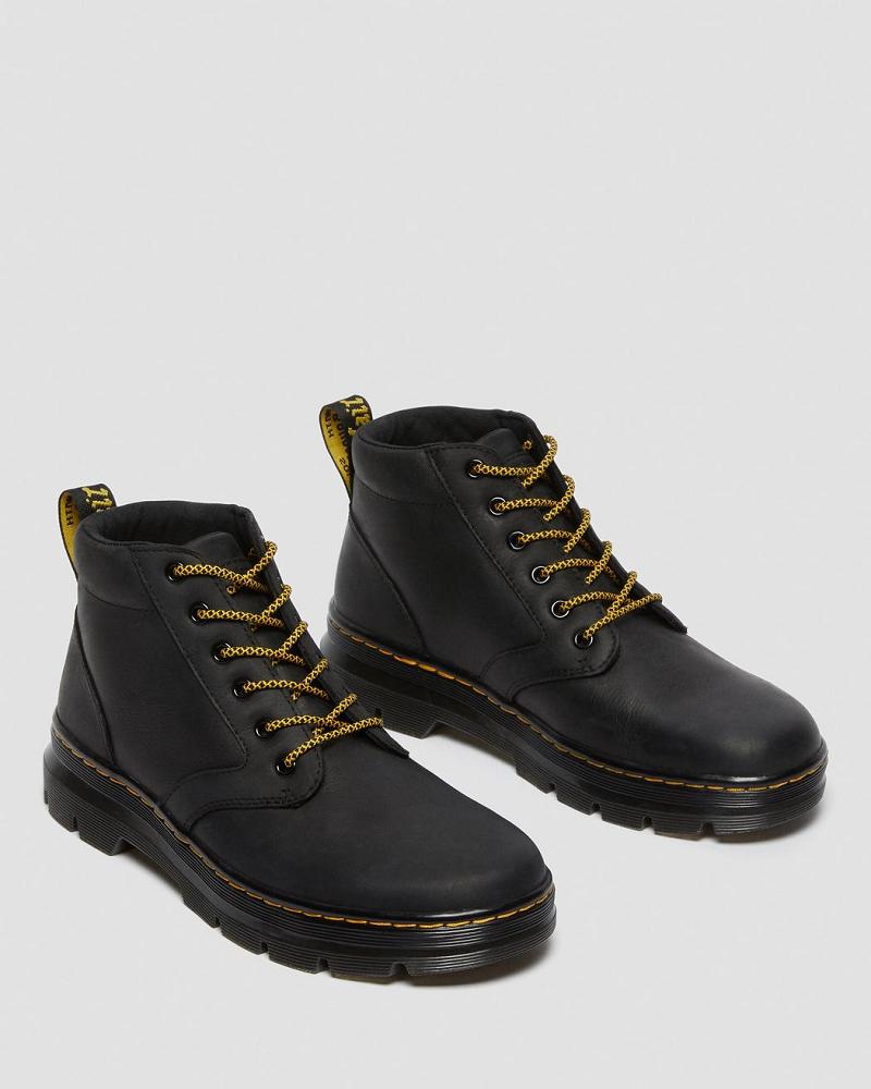 Black Men's Dr Martens Bonny Leather Ankle Boots | CA 435ZUT